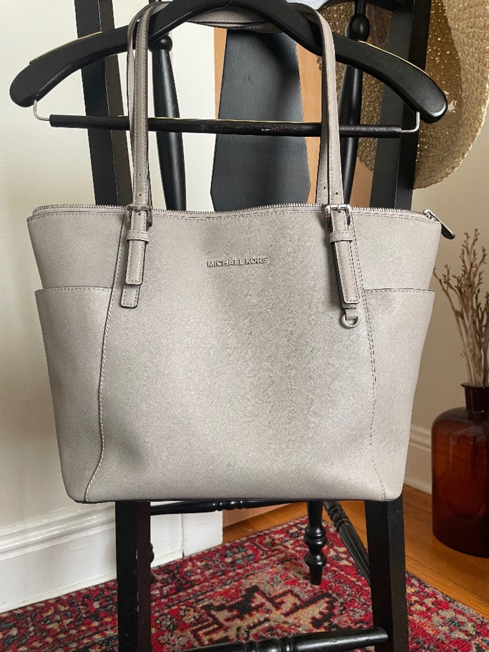 Michael Kors Gray Saffiano Leather Tote